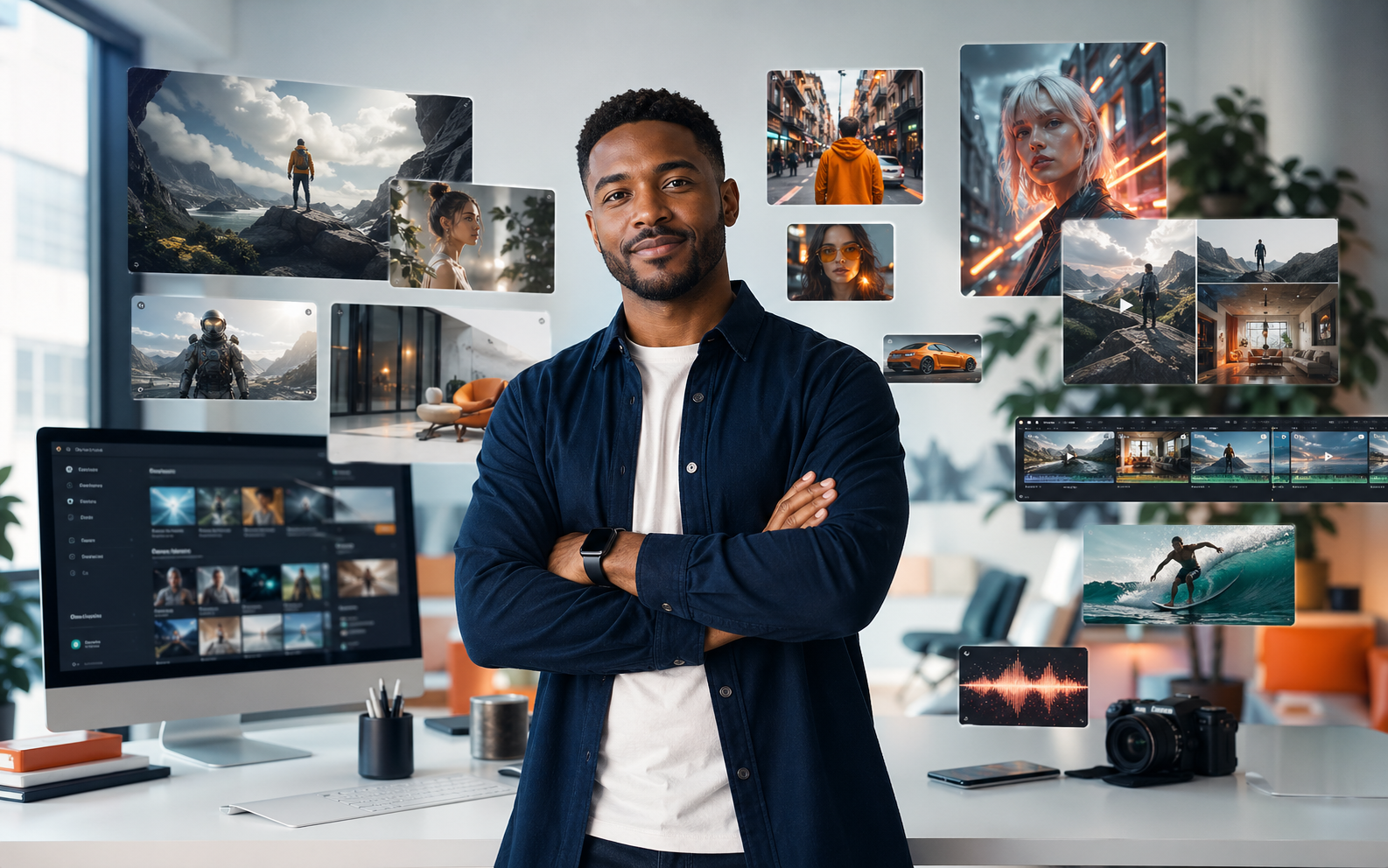 Cinematic AI content output preview